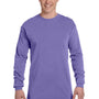 Comfort Colors Mens Long Sleeve Crewneck T-Shirt - Violet Purple