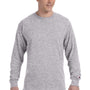 Champion Mens Long Sleeve Crewneck T-Shirt - Light Steel Grey/Oxford Grey