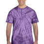 Tie-Dye Mens Short Sleeve Crewneck T-Shirt - Purple