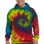 Tie-Dye Mens Hooded Sweatshirt Hoodie - Reactive Rainbow