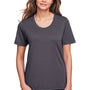 Core 365 Womens Fusion ChromaSoft Performance Moisture Wicking Short Sleeve Scoop Neck T-Shirt - Carbon Grey