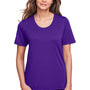 Core 365 Womens Fusion ChromaSoft Performance Moisture Wicking Short Sleeve Scoop Neck T-Shirt - Campus Purple