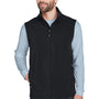 Core 365 Mens Cruise Water Resistant Full Zip Fleece Vest - Black