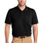 CornerStone Mens Industrial Moisture Wicking Short Sleeve Polo Shirt w/ Pocket - Black