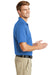 CornerStone CS418 Mens Select Moisture Wicking Short Sleeve Polo Shirt Lake Blue Side