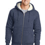 CornerStone Mens Water Resistant Fleece Full Zip Hooded Sweatshirt Hoodie - Navy Blue