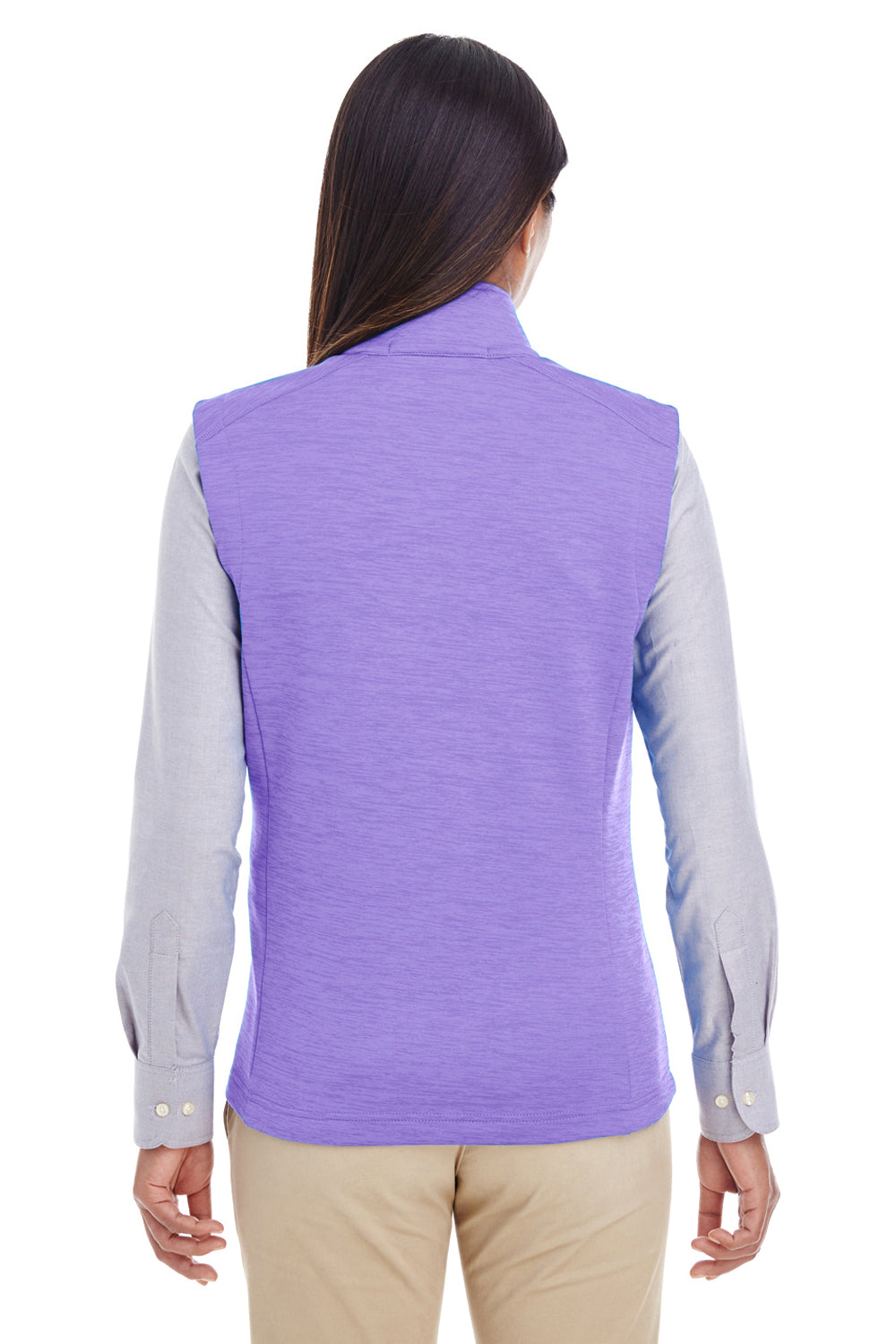 Devon & Jones DG797W Womens Newbury Full Zip Fleece Vest Purple Back