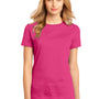 District Womens Perfect Weight Short Sleeve Crewneck T-Shirt - Dark Fuchsia Pink