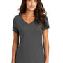 District Womens Perfect Weight Short Sleeve V-Neck T-Shirt - Charcoal Grey