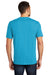 District DT104 Mens Perfect Weight Short Sleeve Crewneck T-Shirt Turquoise Blue Back