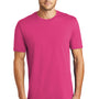 District Mens Perfect Weight Short Sleeve Crewneck T-Shirt - Dark Fuchsia Pink