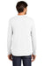 District DT105 Mens Perfect Weight Long Sleeve Crewneck T-Shirt White Back