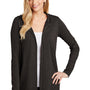 District Womens Perfect Tri Hooded Cardigan Sweater - Black Frost