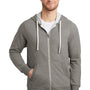 District Mens Perfect French Terry Full Zip Hooded Sweatshirt Hoodie - Grey Frost