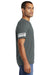 District DT376 Mens Game Short Sleeve Crewneck T-Shirt Heather Charcoal Grey/White Side