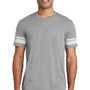 District Mens Game Short Sleeve Crewneck T-Shirt - Heather Nickel Grey/White