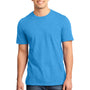 District Mens Very Important Short Sleeve Crewneck T-Shirt - Heather Bright Turquoise Blue