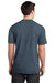 District DT6000P Mens Very Important Short Sleeve Crewneck T-Shirt w/ Pocket Heather Navy Blue Back