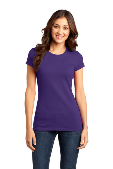 District DT6001 Womens Very Important Short Sleeve Crewneck T-Shirt Purple Front