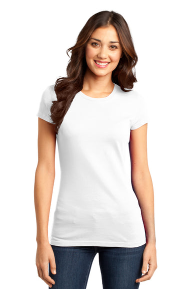 District DT6001 Womens Very Important Short Sleeve Crewneck T-Shirt White Front
