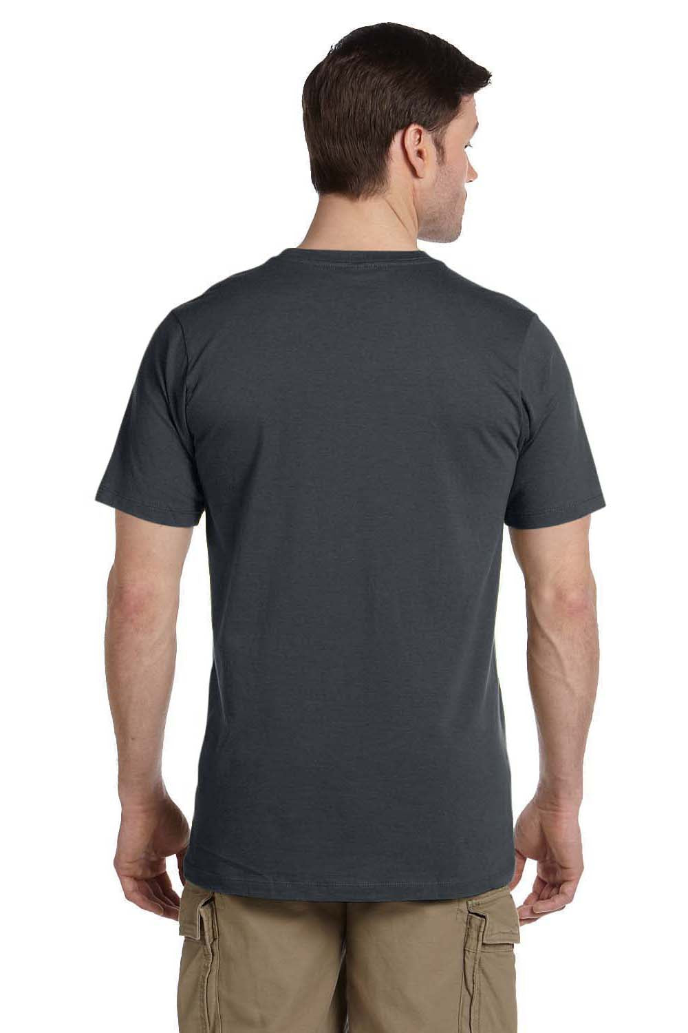 Econscious EC1075 Mens Short Sleeve Crewneck T-Shirt Charcoal Grey Back