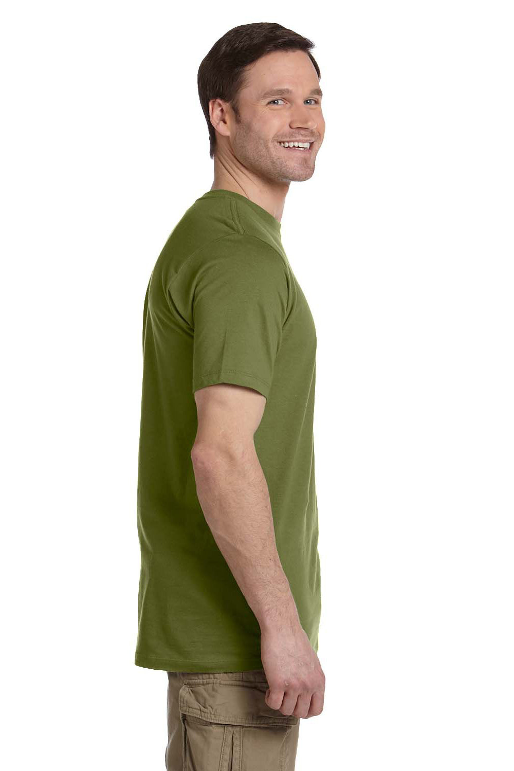 Econscious EC1075 Mens Short Sleeve Crewneck T-Shirt Loden Green Side
