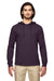 Econscious EC1085 Mens Eco Jersey Hooded Sweatshirt Hoodie Eggplant Purple Front