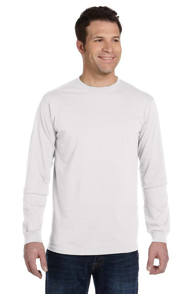 Econscious EC1500 Mens Long Sleeve Crewneck T-Shirt White Front