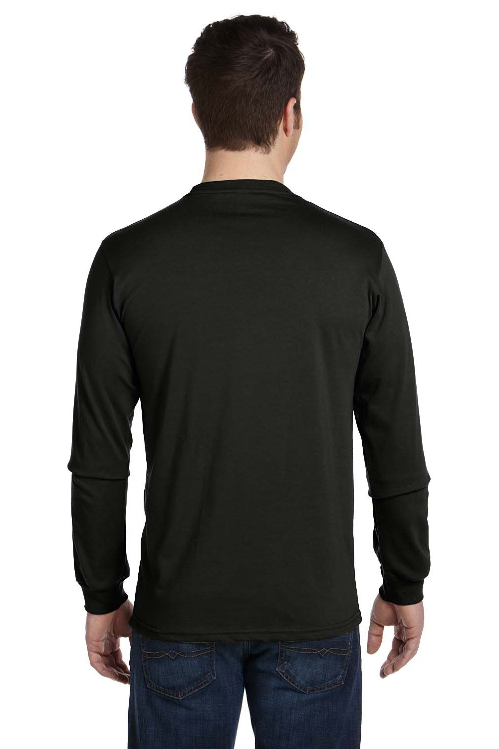 Econscious EC1500 Mens Long Sleeve Crewneck T-Shirt Black Back