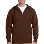 Econscious Mens Full Zip Hooded Sweatshirt Hoodie - Earth Brown