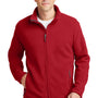 Port Authority Mens Full Zip Fleece Jacket - True Red