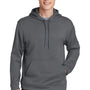 Sport-Tek Mens Sport-Wick Moisture Wicking Fleece Hooded Sweatshirt Hoodie - Dark Smoke Grey