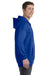 Hanes F280 Mens Ultimate Cotton PrintPro XP Full Zip Hooded Sweatshirt Hoodie Royal Blue Side