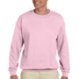 Gildan Mens Pill Resistant Fleece Crewneck Sweatshirt - Light Pink