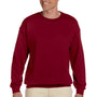 Gildan Mens Pill Resistant Fleece Crewneck Sweatshirt - Garnet Red