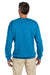 Gildan G180 Mens Fleece Crewneck Sweatshirt Sapphire Blue Back