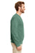 Gildan G180 Mens Fleece Crewneck Sweatshirt Heather Dark Green Side