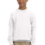 Gildan Youth Pill Resistant Fleece Crewneck Sweatshirt - White