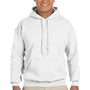Gildan Mens Pill Resistant Hooded Sweatshirt Hoodie - White