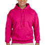 Gildan Mens Pill Resistant Hooded Sweatshirt Hoodie - Heliconia Pink