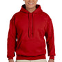 Gildan Mens Pill Resistant Hooded Sweatshirt Hoodie - Red