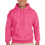 Gildan Mens Pill Resistant Hooded Sweatshirt Hoodie - Safety Pink