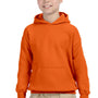 Gildan Youth Pill Resistant Hooded Sweatshirt Hoodie - Orange