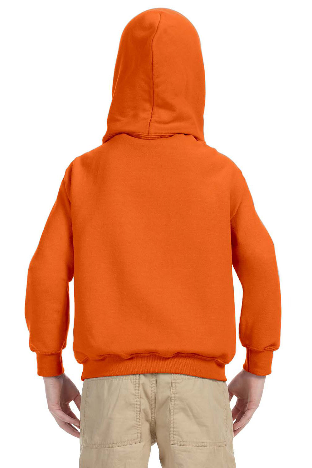 Gildan G185B Youth Hooded Sweatshirt Hoodie Orange Back