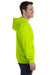 Gildan G186 Mens Full Zip Hooded Sweatshirt Hoodie Safety Green Side