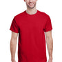 Gildan Mens Ultra Short Sleeve Crewneck T-Shirt - Cherry Red