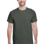 Gildan Mens Ultra Short Sleeve Crewneck T-Shirt - Military Green