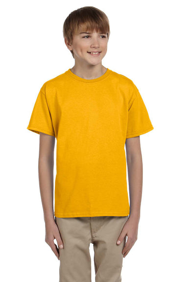 Gildan G200B Youth Ultra Short Sleeve Crewneck T-Shirt Gold Front