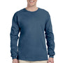 Gildan Mens Ultra Long Sleeve Crewneck T-Shirt - Indigo Blue
