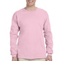 Gildan Mens Ultra Long Sleeve Crewneck T-Shirt - Light Pink